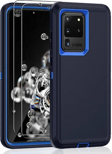Vista 14 de Jshru Funda para Galaxy S20, funda protectora resistente de grado militar, a prueba de golpes, a prueba de caídas/polvo, 3 capas, funda