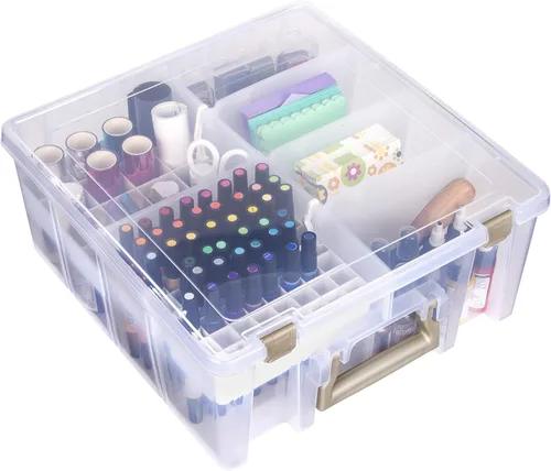 Vista 16 de ArtBin 6993SP Super Satchel Double Deep con bandeja de accesorios para manualidades en papel, transparente, 1 bolsa y 1 bandeja