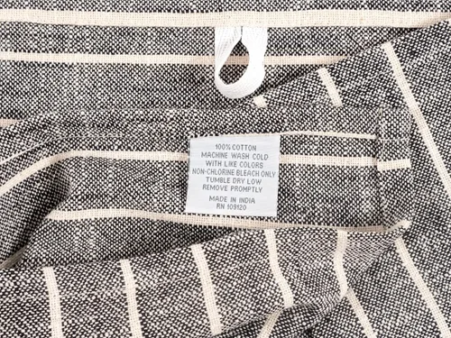 Vista 5 de KAF Home - Toalla de cocina natural rústica de estilo granja 100% algodón, 18 x 28 pulgadas Suave y absorbente (negro, juego de 4)