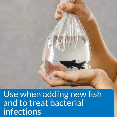 Vista 3 de API MELAFIX - Remedio para infecciones bacterianas de peces de agua dulce, botella de 4 onzas