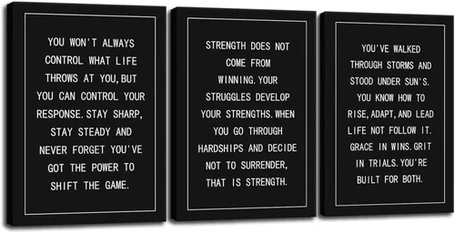Vista 8 de Arte de Pared Motivacional 40 Razones para Entrenar 3 Piezas Pintura Impresión en Lienzo Decoración de Oficina Póster Mentalidad Millonaria