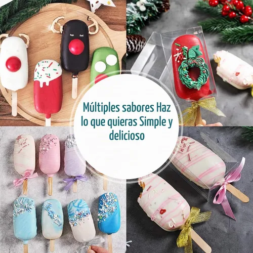 Vista 9 de Molde de silicona reutilizable de grado alimenticio para helados congelados, dulces, postres, moldes para tartas de helado, moldes de chocolate 3D 1