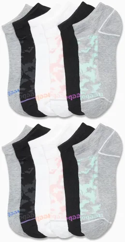 Vista 2 de Reebok Calcetines acolchados de corte bajo transpirables para mujer (12 unidades)