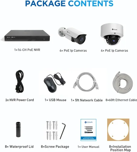 Vista 9 de 4COVR 16 Channel Security Camera System PoE for Business, LYH54A5M1608-1