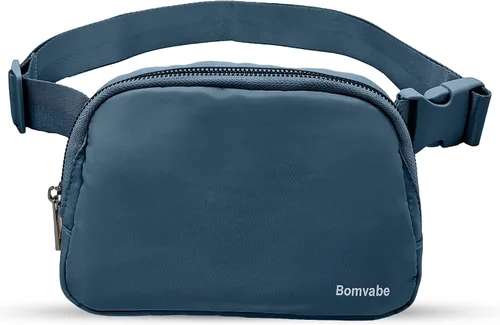 Vista 41 de Cangurera cruzada para mujer, mini bolsa para cinturón de 1 litro con correa ajustable de 32 a 51 pulgadas, bolsa de cintura pequeña para viajes