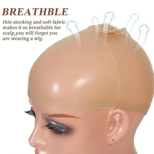 Vista 4 de Tinashe Invisable - Gorra de peluca HD, 4 unidades, alta transpirabilidad, ultrafina, elástica, calva para pelucas de encaje frontal