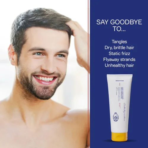 Vista 5 de SEVEN POTIONS Acondicionador de cabello para hombres – Restaura la humedad y la hidratación – Combate enredos y puntas abiertas – Suavizante natural