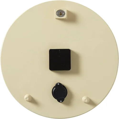 Vista 3 de Taylor Reloj y termómetro de poliresina de hibisco rosa para interiores y exteriores, decoración del hogar para jardín, patio, piscina y áreas