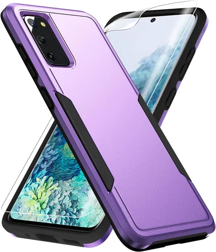 Vista 8 de para Galaxy S20 Funda, con protector de pantalla [Probada a caídas de grado militar] Funda protectora resistente y dura para Samsung Galaxy S20