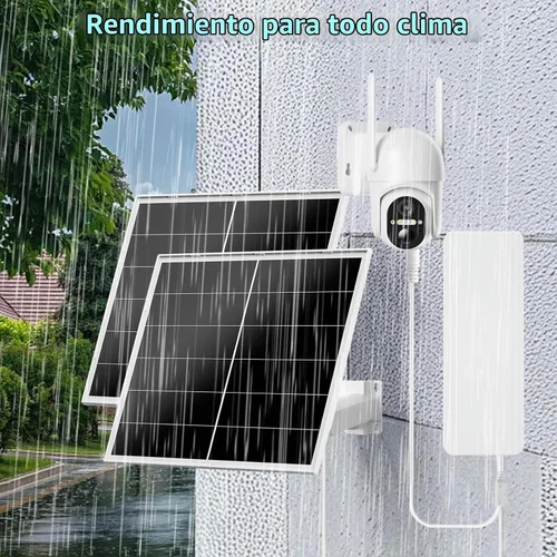 Vista 4 de Kit de panel solar de 40 W y batería de 24000 mAh para cámaras de seguridad PTZ, salida ajustable de 5 V/12 V, enchufes USB-C y CC, montaje de 360°