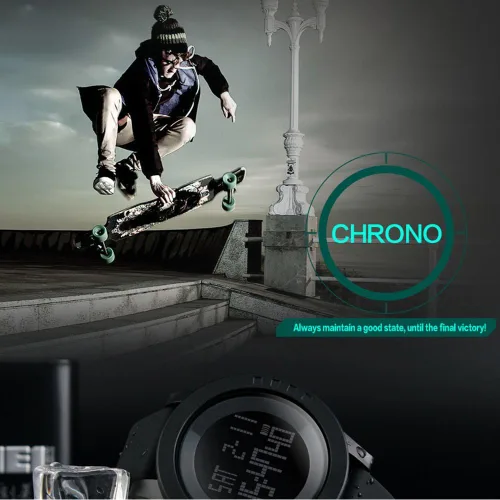 Vista 4 de Skmei relojes hombres reloj deportivo resistente al agua reloj digital LED 1142