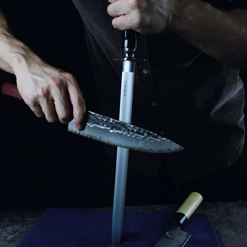 Vista 3 de Afilar el plano de Rod de acero de los sacapuntas de cuchillo 10 EN el acero que afila para el cuchillo Varilla de afilado súper fina magnetizada