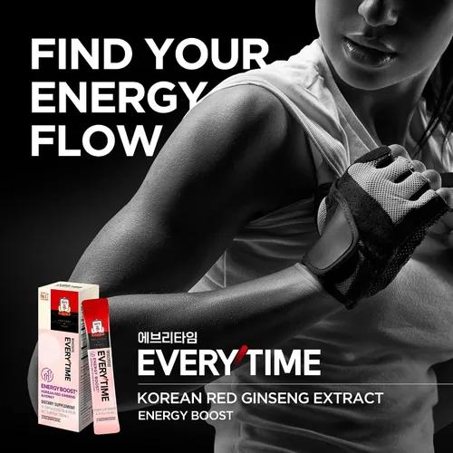 Vista 2 de JUNG KWAN JANG Everytime Energy Boost Extracto de Ginseng Rojo Coreano 1,000mg y Miel - Suplementos Líquidos en Stick de Bebida Energética