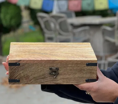 Vista 15 de KayJayStyles - Caja de almacenamiento de madera para la joyería, tallada a mano