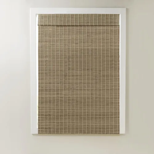 Vista 15 de Madison Park Eastfield - Persianas romanas sin cordones 100% de bambú, panel de privacidad de madera tejida, filtrado de luz, fácil instalación