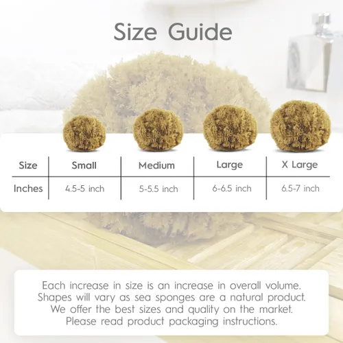 Vista 5 de Naroa Esponja natural exfoliante para ducha Esponja de baño para una piel sana Esponja de baño sin blanquear Sin plástico sostenible (pequeño)
