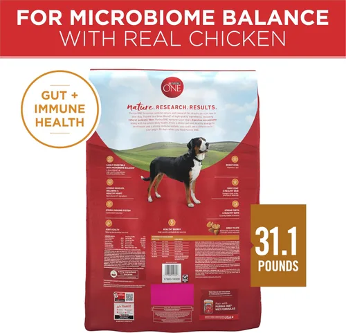Vista 8 de Purina ONE Comida seca para perros con fórmula de pollo y arroz, bolsa de 31.1 libras