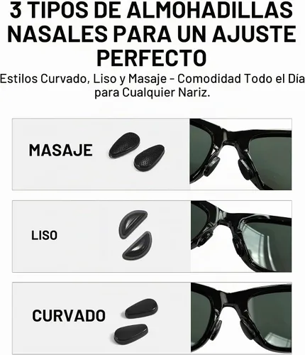 Vista 4 de Kit de accesorios para lentes inteligentes para RayBan/Oakley Meta Wayfarer/Headliner/Skyler, incluye funda de almacenamiento, 6 pares