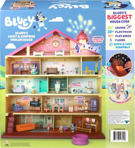 Vista 9 de Bluey Light and Surprise Heeler House, 28 pulgadas de alto, juguete
