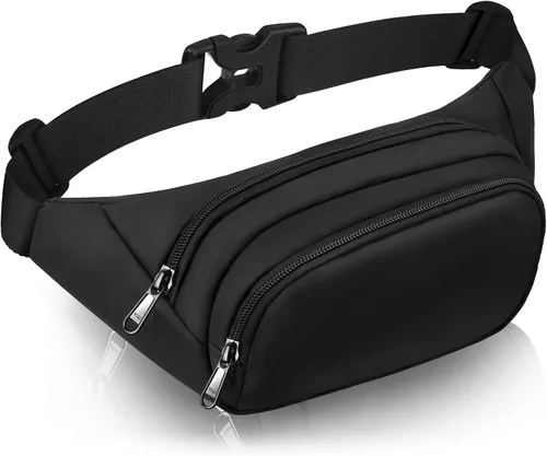 Vista 18 de Riñonera grande para mujeres y hombres – Riñonera Syican con 3 bolsillos con cremallera, regalos para disfrutar de deportes, viajes, entrenamiento