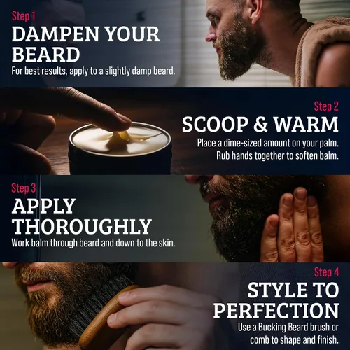 Vista 6 de Colección- Kits de Aseo, Hidratantes, Aceites Hidratantes, Bálsamos (Crema de Barba) (Bálsamo de Barba) Beard Balm for Men: Softens & Conditions