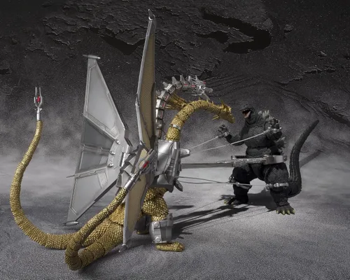Vista 10 de Bandai Tamashii Nations SH MonsterArts Figura de acción de Mecha King Ghidorah "Godzilla