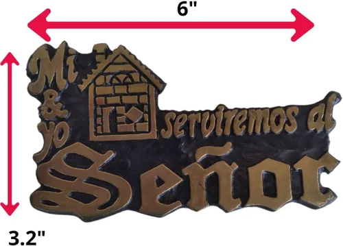 Vista 4 de Mi casa y yo serviremos al Señor, para puerta delantera, de pared