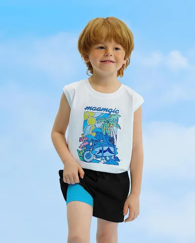Vista 27 de maamgic Traje de baño para niños con forro de compresión elástico para niño