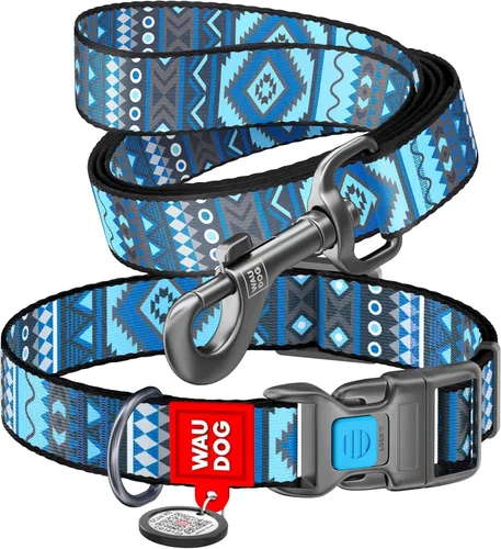 Vista 23 de WAUDOG Collar de nailon para perros – Collar ajustable para perros grandes, pequeños y medianos – Collares de cachorros para perros de razas grandes