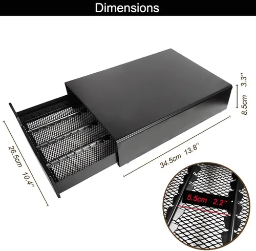 Vista 3 de Miuly Cajón de soporte K-Cup, cajón de cápsulas de café para Vertuoline Nespresso Vertuo, Dolce Gusto, K-Cup, soporte para paquete de cápsulas de 24