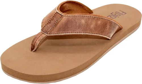 Vista 11 de Flojos Cole Genuine Leather Perforated Strap Mens Sandal Negro