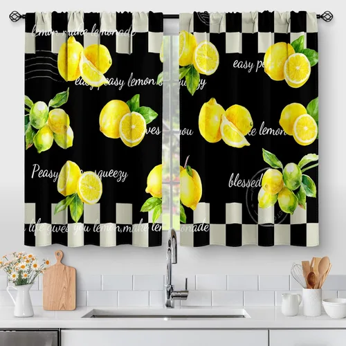 Vista 8 de Aimego Cortinas de Cocina de Eucalipto Primaveral - Hojas de Plantas de Acuarela Floral Azul con Cortinas de Nivel Botánico Floral para Cafetería