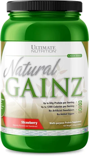Vista 6 de Ultimate Nutrition Natural Gainz Proteína de suero en polvo – Proteína Gainer natural con caseína micelar y proteína de leche, chocolate, 3.6 libras