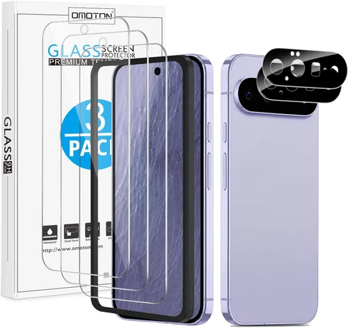 Vista 17 de OMOTON Paquete de 4 protectores de pantalla para Google Pixel 4 (5.7 pulgadas), vidrio templado, resistente a los arañazos, solo cubierta de área