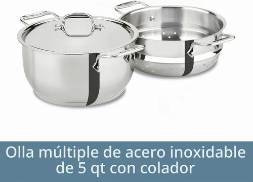 Vista 2 de All-Clad E414S564 Vaporera de 5 cuartos de galón