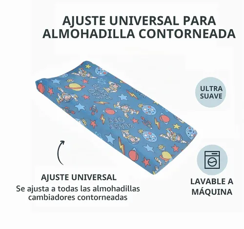 Vista 2 de Disney Toy Story Buzz Lightyear - Funda para cambiador contorneada azul y naranja