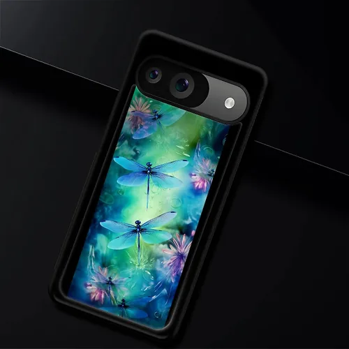 Vista 1512 de Compatible con Google Pixel 4A 5G Mobile Case Creative Acrylic Panel trasero Silicona Protección Grip especialmente diseñado para Google Pixel 4A 5G