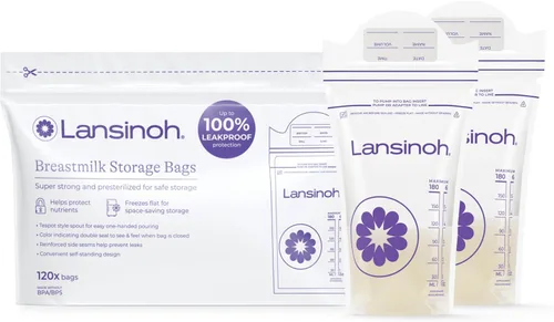 Vista 16 de Lansinoh Bolsas de almacenamiento de leche materna, 1 paquete de 50 unidades.