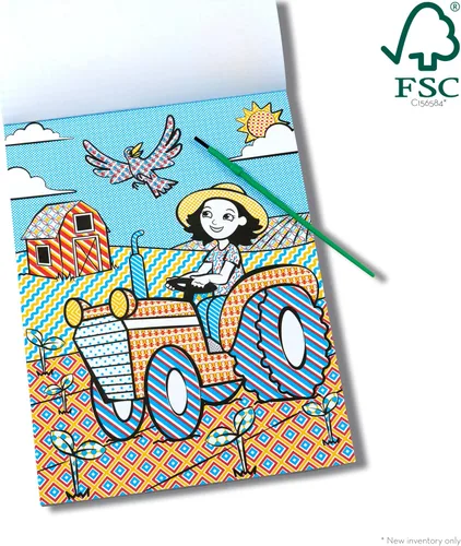 Vista 6 de Melissa & Doug, libro para pintar My First Paint with Water, 4 estilos a elección, talla única , Vehículos