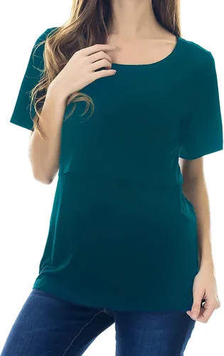 Vista 2 de Smallshow - Camisetas de mujer para maternidad, manga corta prendas de lactancia