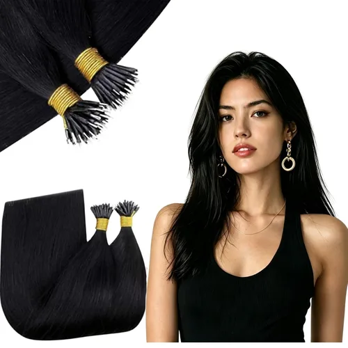 Vista 88 de RUNATURE Extensiones de cabello humano con punta en U, color marrón ceniza a rubio platino