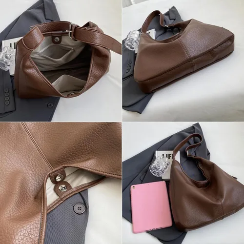 Vista 6 de ONE2MAY Bolso de mano para mujer, bolso de mano vintage, bolso de hombro, bolsas hobo con asa superior, bolso de hombro de gran