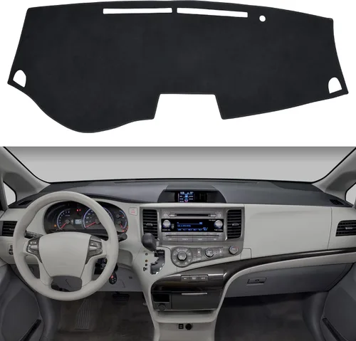 Vista 27 de SPEEDWOW Cubierta Alfombrilla para Tablero de Instrumentos Tapete Alfombra Compatible para Toyota Camry 2002-2006 Alfombrilla para Tablero Cubiertas
