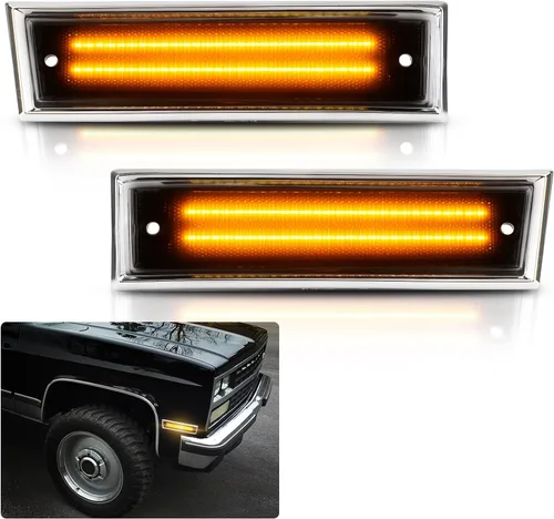 Vista 14 de Bestview Luces de posición laterales LED Compatibles con 1981-1991 Chevy C10 C20 C30 GMC C1500 C2500 Suburban Blazer Jimmy, lado del conductor