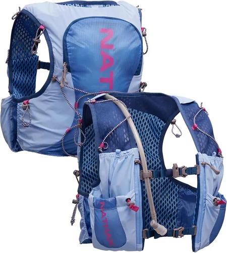 Vista 3 de Nathan Vapor Airess 3.0 7 Liter Hydration Vest w/ 2L Bladder, Air Mesh Shoulder Straps, Front Pockets & Back Zipper Pocket, Breathable & Moisture