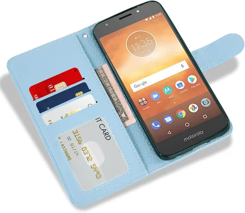 Vista 3 de Asuwish Funda de teléfono para Moto E5 Play E 5 Cruise 5E Go con protector de pantalla de vidrio templado y cubierta para cartera, soporte