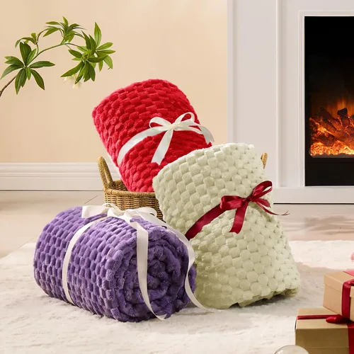 Vista 5 de BEDELITE Manta de forro polar para sofá y cama, manta decorativa de jacquard 3D de almendra, súper suave y acogedora, manta mullida cálida adecuada