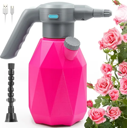 Vista 8 de SideKing Botella pulverizadora eléctrica de 0.5 galones para plantas de interior/exterior, regadera automática de 2 litros, rociador de batería 0.5