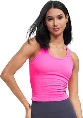Vista 104 de sphinx cat - Camiseta corta de entrenamiento para mujer, camiseta sin mangas, acanalada, con espalda cruzada y brasier integrado