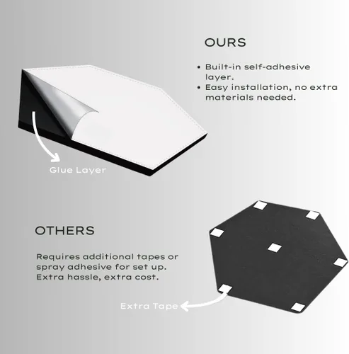 Vista 2 de Paneles hexagonales de madera acústica – Juego de 12 paneles de pared para insonorización y decoración elegante Paneles de Madera Decorativos